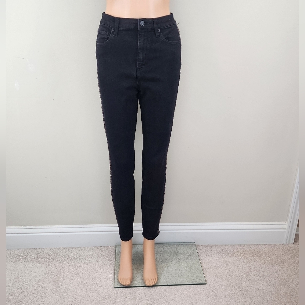NY & C  black high-waist curvy super skinny jeans pants Size 8